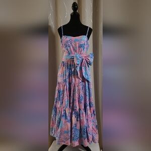 Lilly Pulitzer Edith Midi Dress in Splendor in the Sand - Size 8